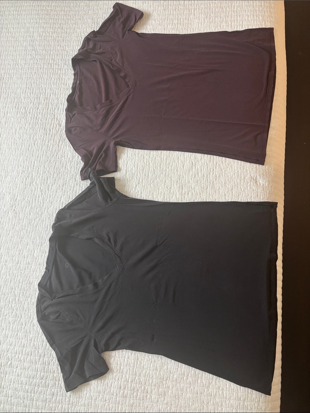Lululemon Love Tee: set of two: size 8 plum & black